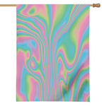Rainbow Holographic Print House Flag