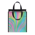 Rainbow Holographic Print Insulated Lunch Tote