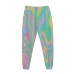 Rainbow Holographic Print Jogger Pants
