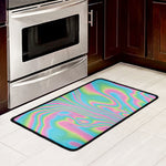 Rainbow Holographic Print Kitchen Mat