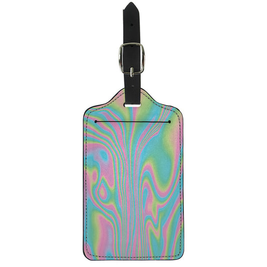 Rainbow Holographic Print Luggage Tag
