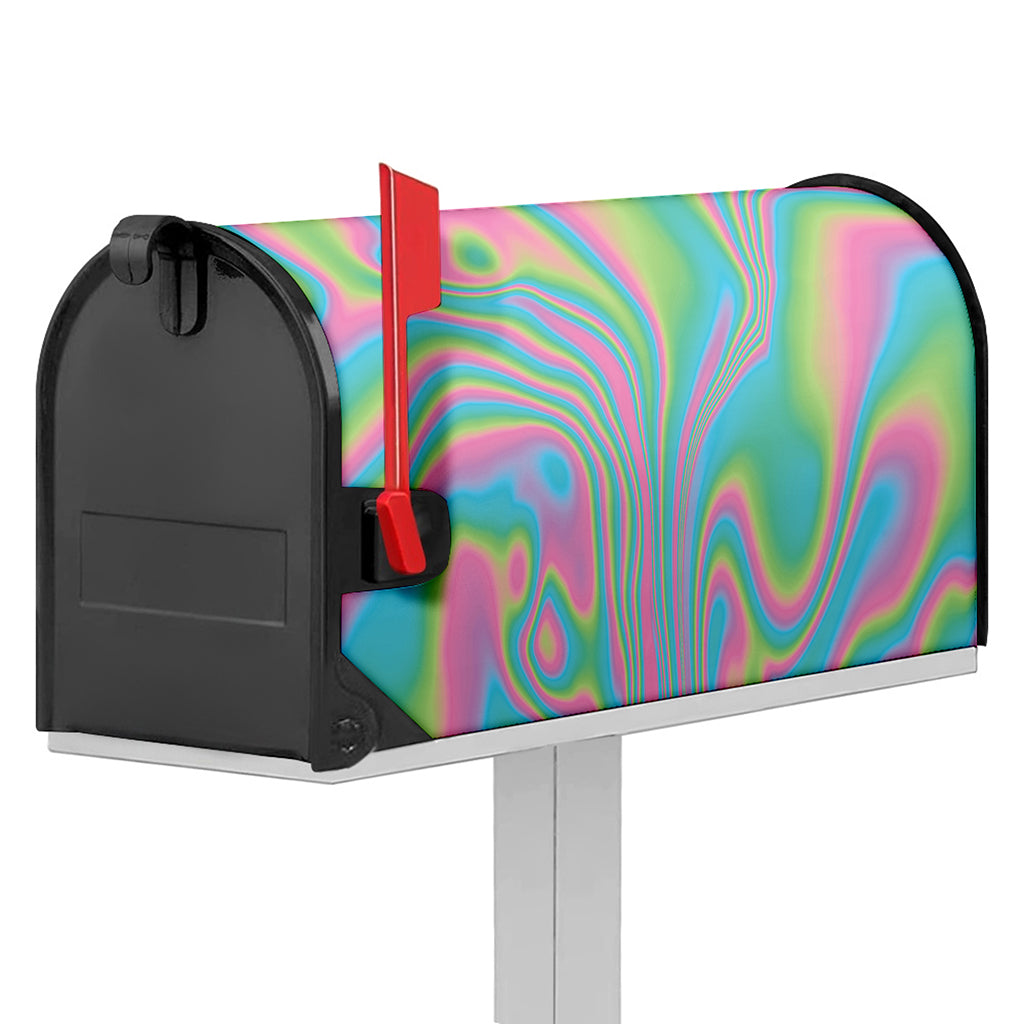Rainbow Holographic Print Mailbox Cover