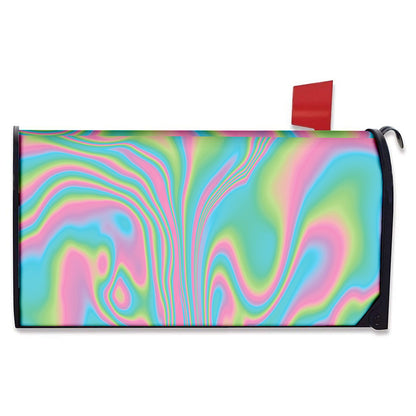 Rainbow Holographic Print Mailbox Cover