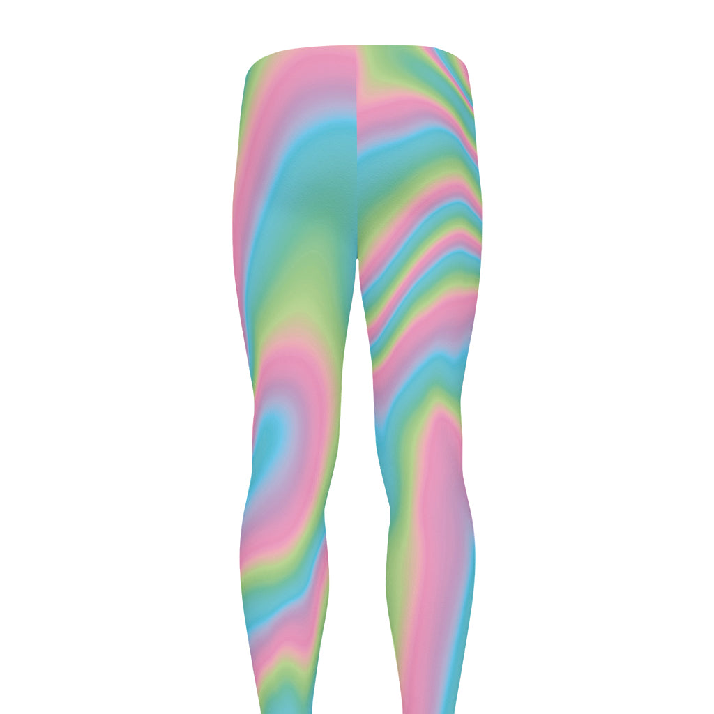 Rainbow Holographic Print Men's leggings