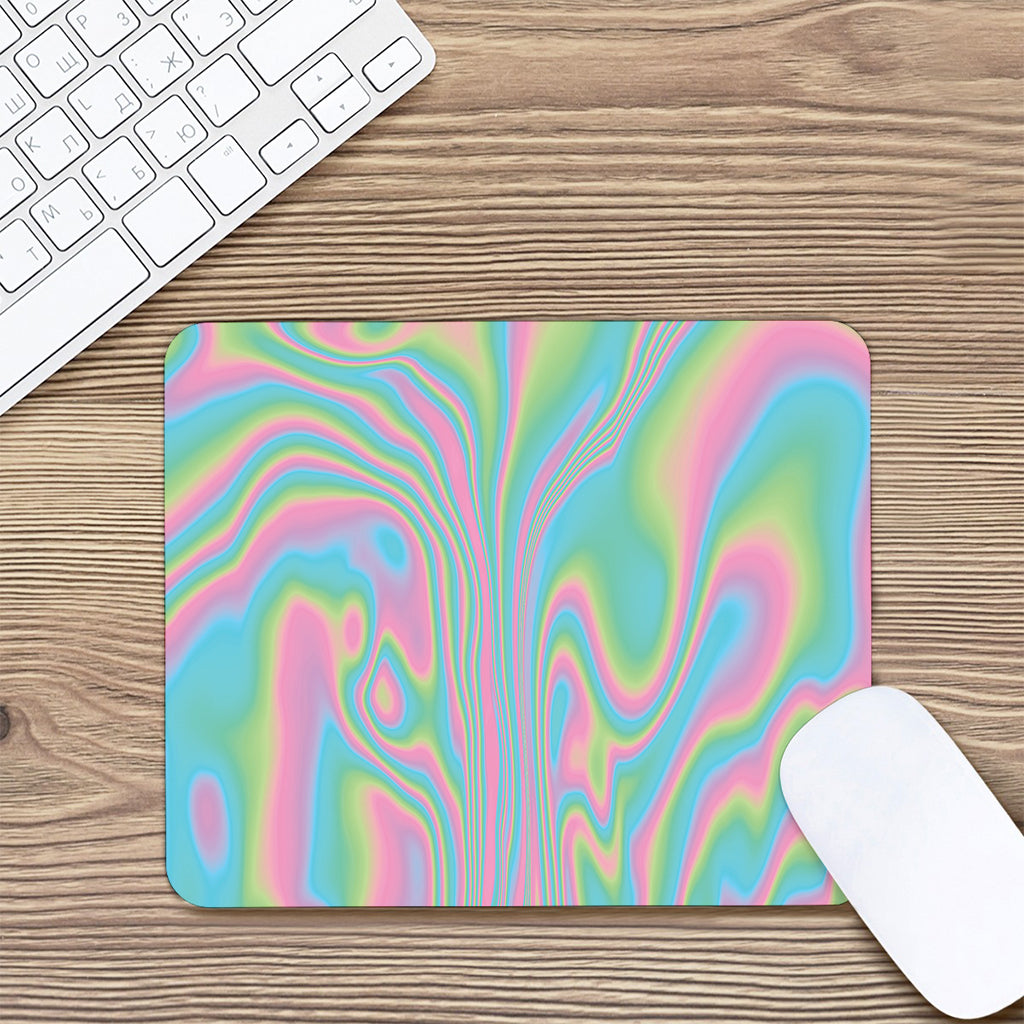 Rainbow Holographic Print Mouse Pad