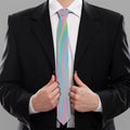 Rainbow Holographic Print Necktie