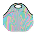 Rainbow Holographic Print Neoprene Lunch Bag