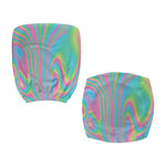 Rainbow Holographic Print Office Chair Cover