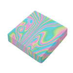 Rainbow Holographic Print Outdoor Seat Cushion Cover