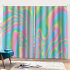 Rainbow Holographic Print Pencil Pleat Curtains