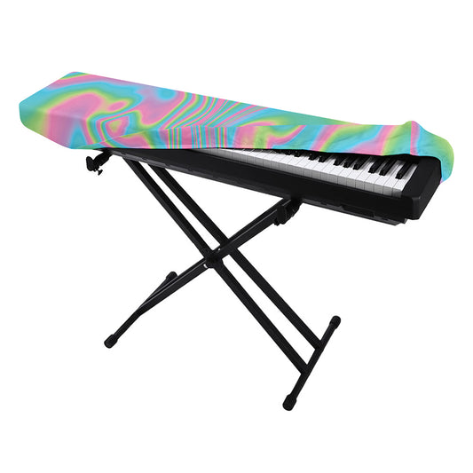 Rainbow Holographic Print Piano Keyboard Cover