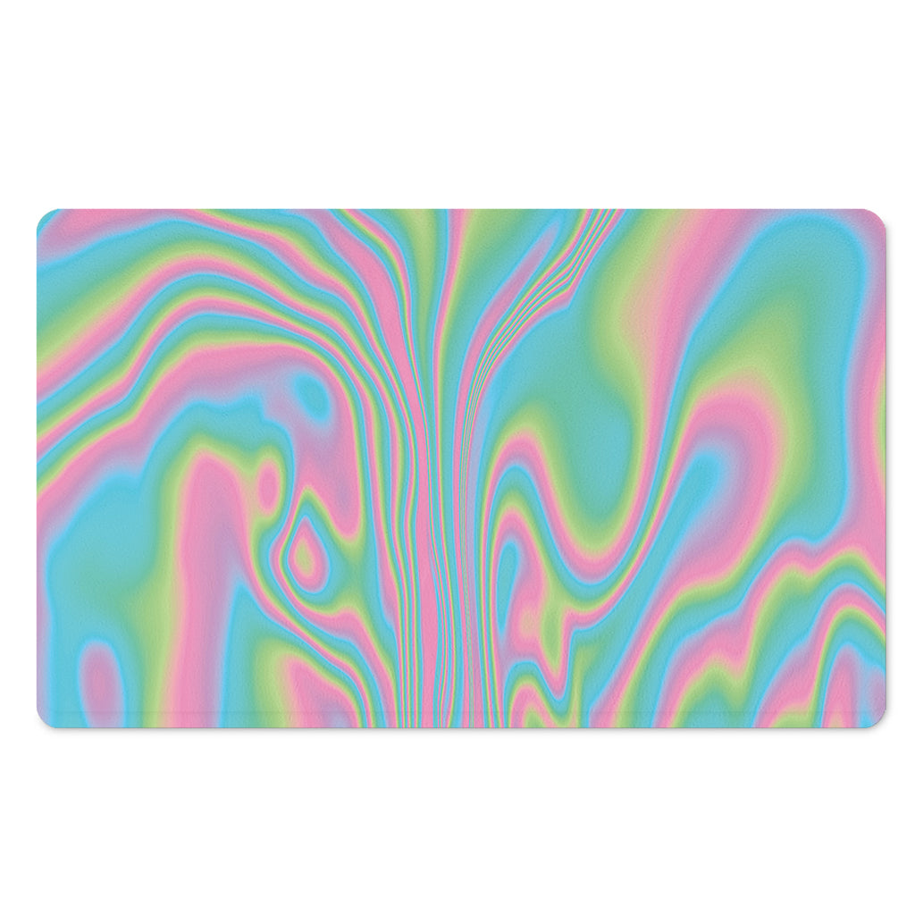 Rainbow Holographic Print Polyester Doormat