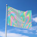 Rainbow Holographic Print Polyester Flag