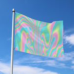 Rainbow Holographic Print Polyester Flag