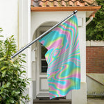 Rainbow Holographic Print Polyester Flag