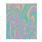Rainbow Holographic Print Polyester Shower Curtain