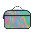 Rainbow Holographic Print Portable Lunch Bag