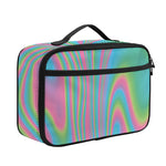 Rainbow Holographic Print Portable Lunch Bag