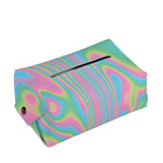 Rainbow Holographic Print Rectangle Tissue Box Cover