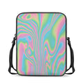 Rainbow Holographic Print Rectangular Crossbody Bag