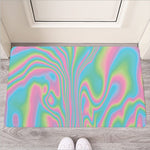 Rainbow Holographic Print Rubber Doormat