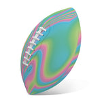 Rainbow Holographic Print Rugby Ball