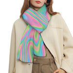 Rainbow Holographic Print Scarf