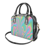 Rainbow Holographic Print Shoulder Handbag