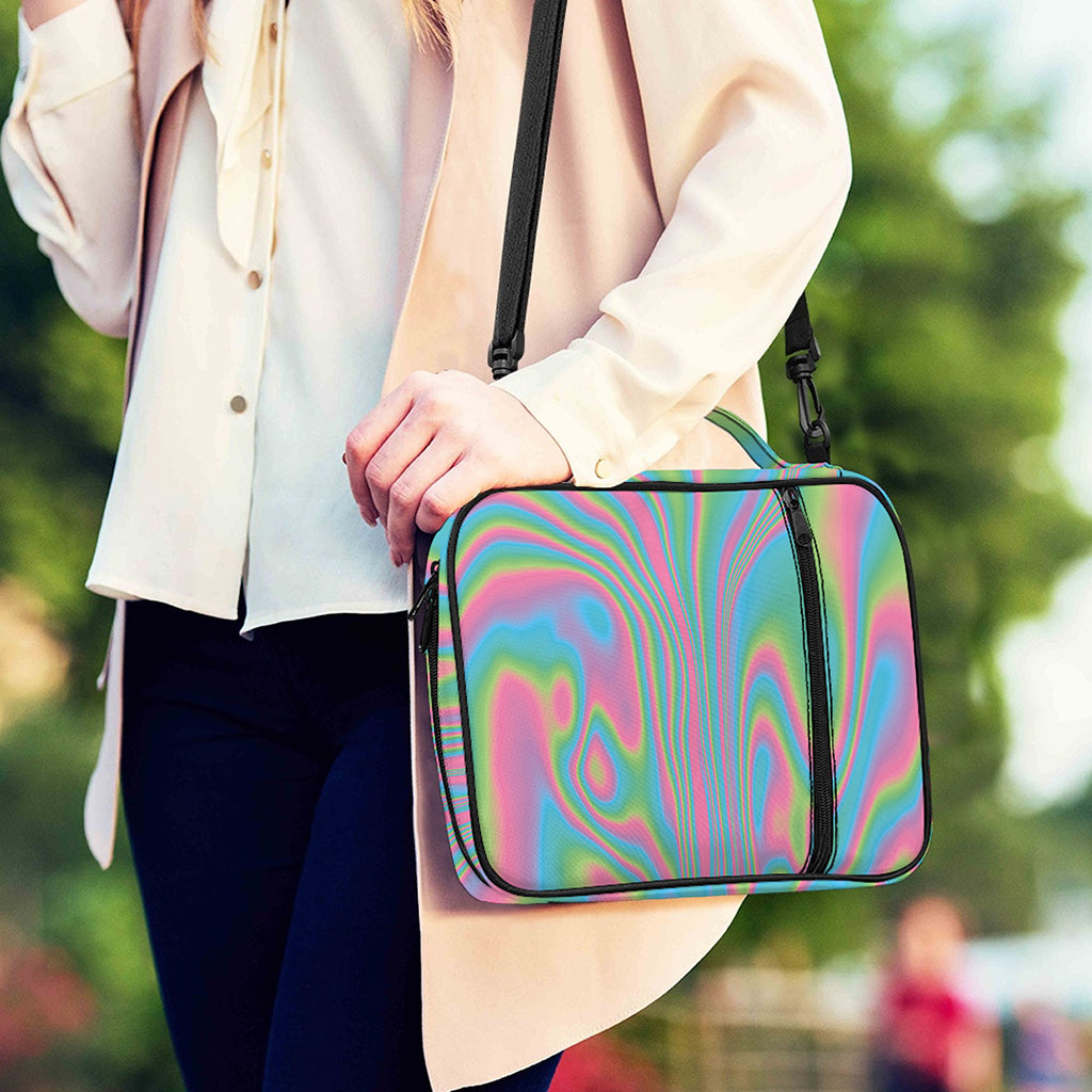 Rainbow Holographic Print Shoulder Strap Bible Bag