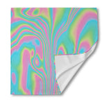 Rainbow Holographic Print Silk Bandana