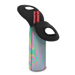 Rainbow Holographic Print Single Neoprene Wine Tote