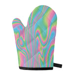 Rainbow Holographic Print Single Oven Mitt