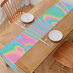 Rainbow Holographic Print Table Runner