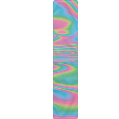 Rainbow Holographic Print Table Runner