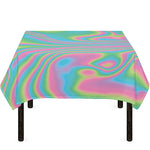 Rainbow Holographic Print Tablecloth