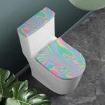 Rainbow Holographic Print Toilet Lid And Tank Cover Set