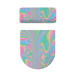 Rainbow Holographic Print Toilet Lid And Tank Cover Set