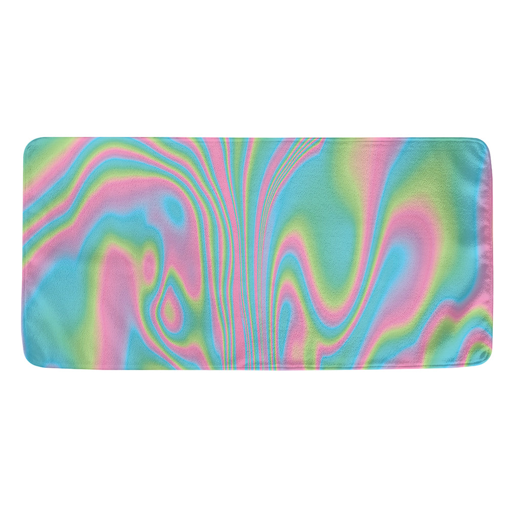 Rainbow Holographic Print Towel