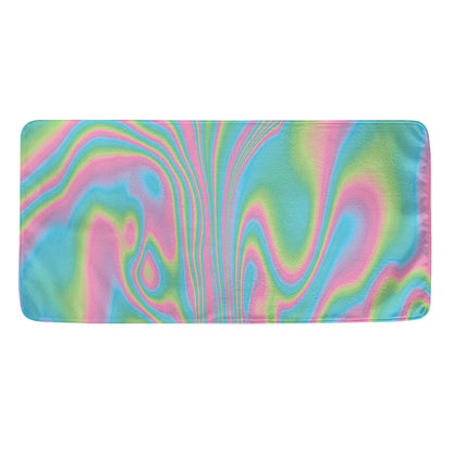 Rainbow Holographic Print Towel