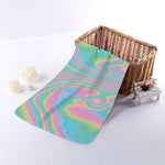 Rainbow Holographic Print Towel