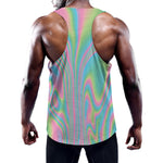 Rainbow Holographic Print Training Tank Top