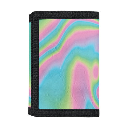 Rainbow Holographic Print Trifold Wallet