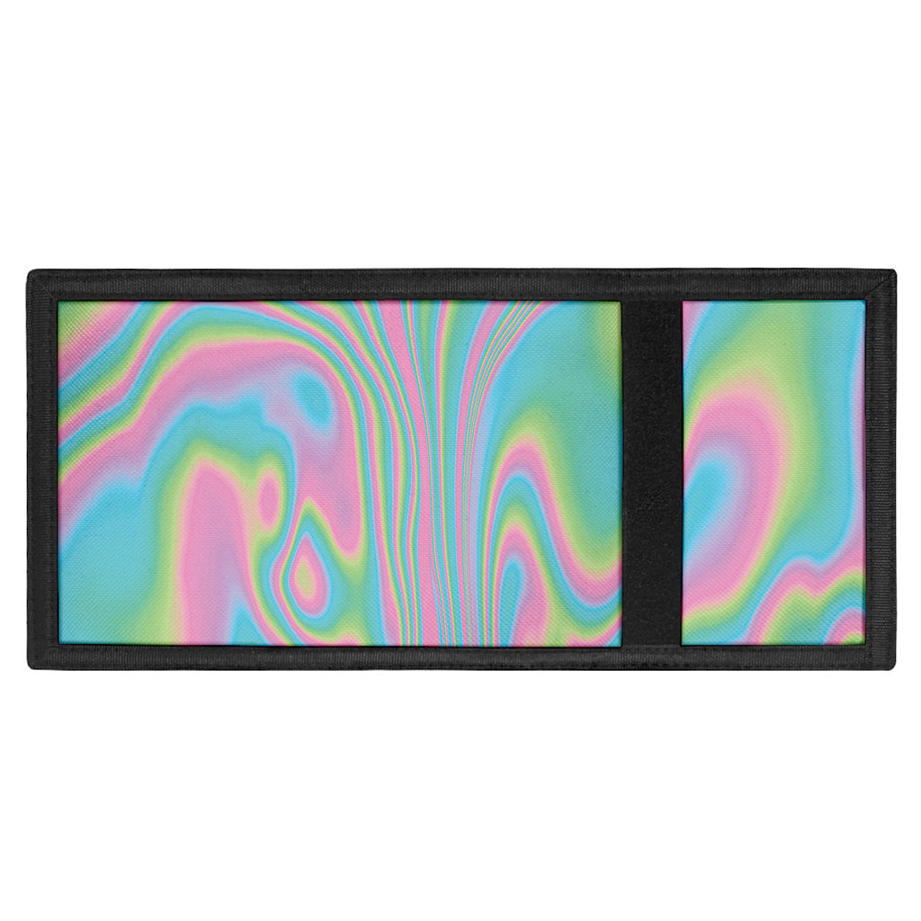 Rainbow Holographic Print Trifold Wallet
