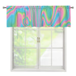 Rainbow Holographic Print Window Valance