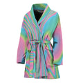 Rainbow Holographic Print Women's Bathrobe