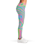 Rainbow Holographic Print Women's Leggings