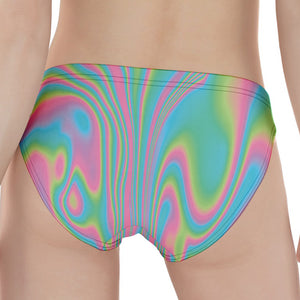 Rainbow Holographic Print Women's Panties