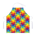 Rainbow Houndstooth Pattern Print Adjustable Apron