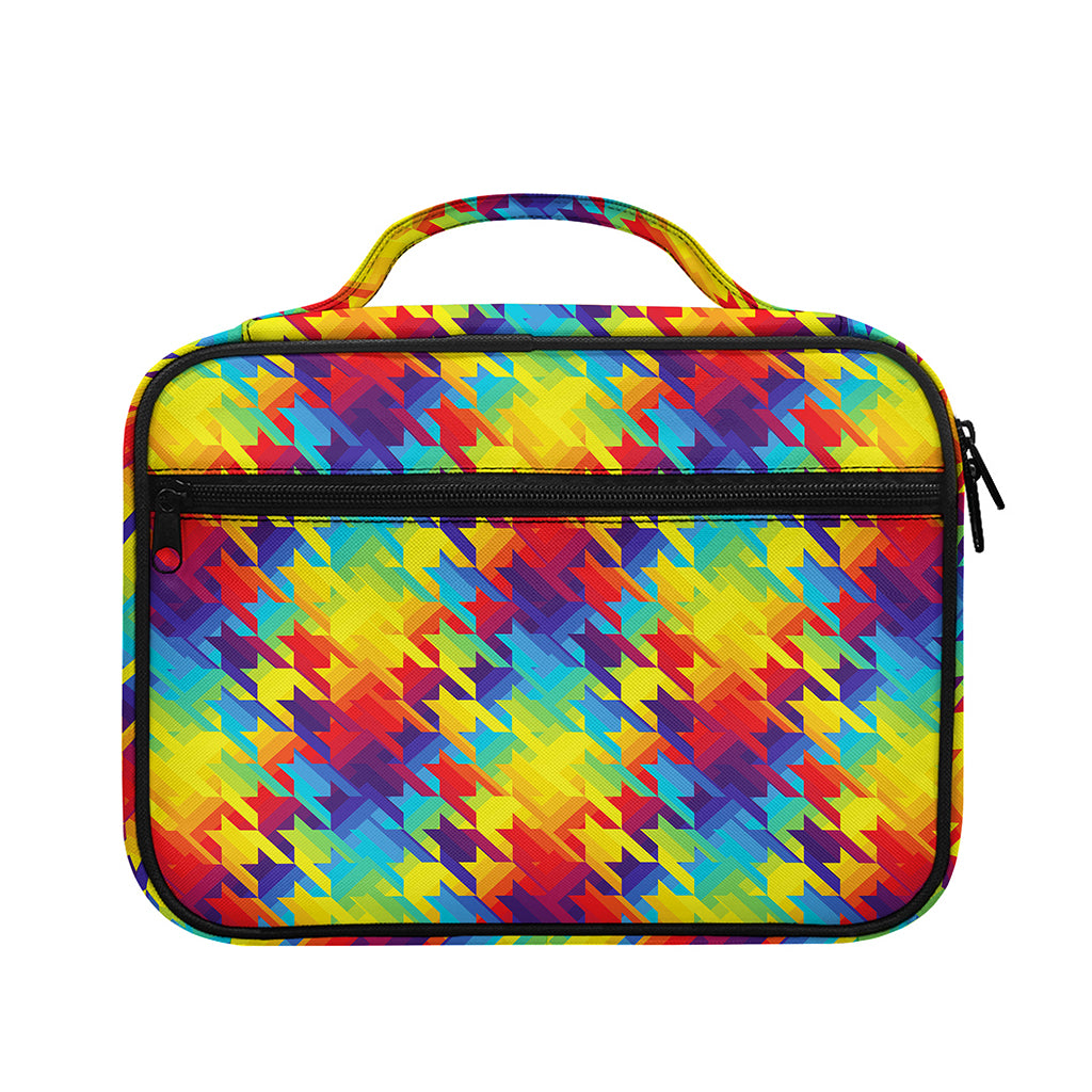 Rainbow Houndstooth Pattern Print Briefcase Bible Bag
