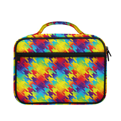 Rainbow Houndstooth Pattern Print Briefcase Bible Bag